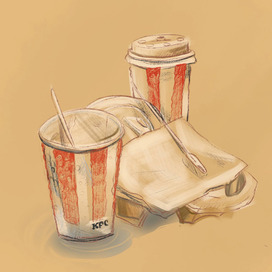 Sketch of untasty cup of coffee