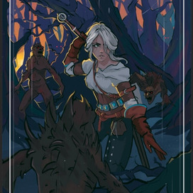 Witcher tarot card. Cirilla