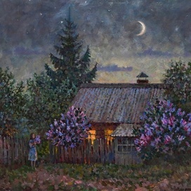 Ольга Мелькова. Майские сумерки. 2022г., х.,м., 51,5х61,5.