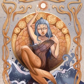 Art Nouveau mermaid 