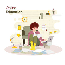 A character for an online school