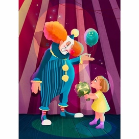 The clown and the girl