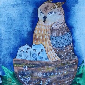 Owl with owls