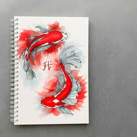 Cover for notebooks «Carps Koi Day»