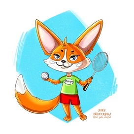 The character logo is a fox cub fenek .