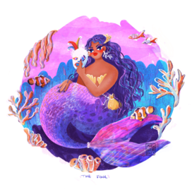 mermaid , the fool tarot card