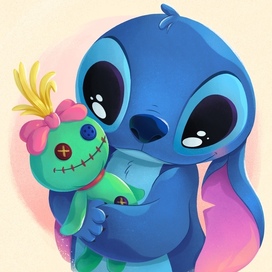 Little Stitch with a toy