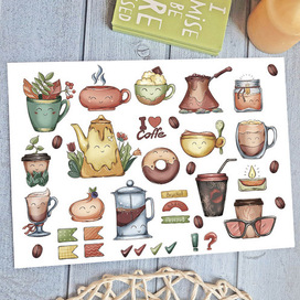 Cute stickers coffe