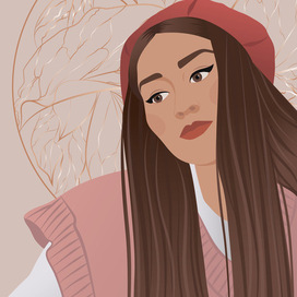 Vector illustration. Portrait. Feminine art