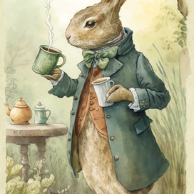 "Peter Rabbit" illustration for the book by Beatrice Portter