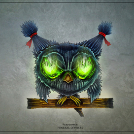 "Burning in the Night" (owl)