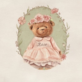 Cute teddy bear for postcards 