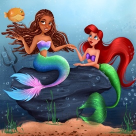 illustration for little mermaid 2023