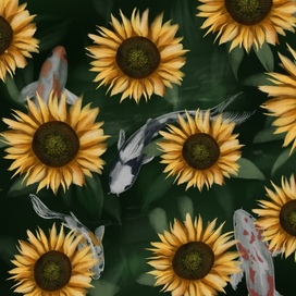 Fish with sunflower 