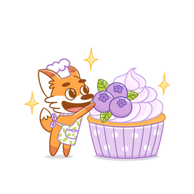 Confectioner fox character