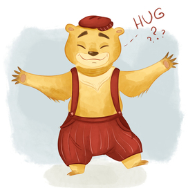 Cuddle bear character design