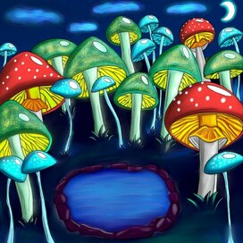 Mushroom forest 🍃🍄✨