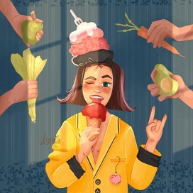 Ice cream lover, illustration