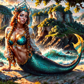 Mermaid in kokoshnik