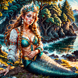 Mermaid in kokoshnik