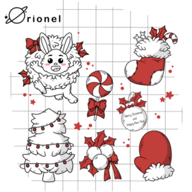 Cute Christmas set illustrations