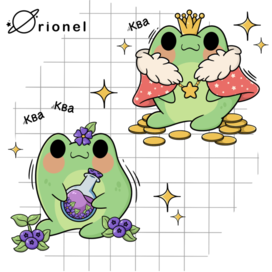 Cute cartoon frogs 