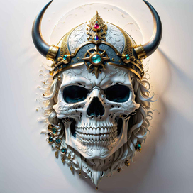 AI. Mystic Viking skull.