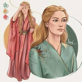 Illustration of Cersei from Game of Thrones