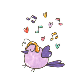 Music Birdy Illustration