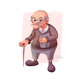 Stylization. Grandfather.