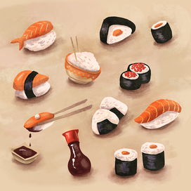 Sushi-Pattern