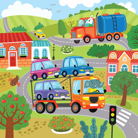 puzzle for kids, vector illustration