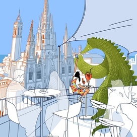 Dragon in Barcelona