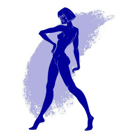 Fashion silhouette of girl 