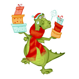 Dragon with gifts