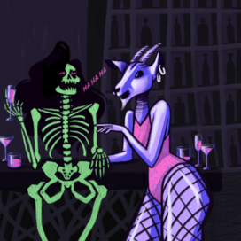 Illustration for a Halloween party poster