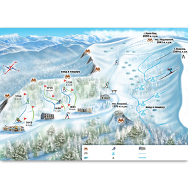 Map of the ski resort