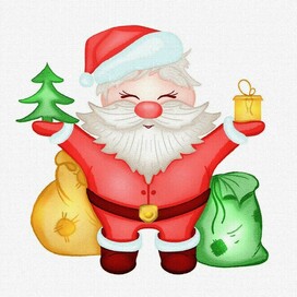 Santa Claus with gifts