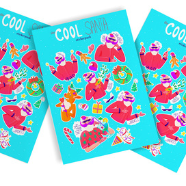 Christmas stickerpack "The Cool Santa"