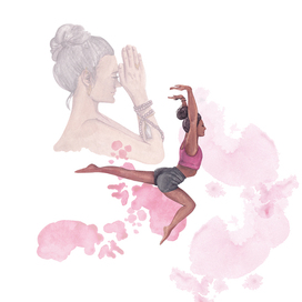 Yogini in watercolor