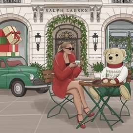 Ralph’s Coffee Christmas illustration