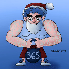 Santa Claus + bodybuilder