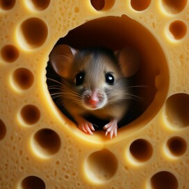 Mouse in cheese