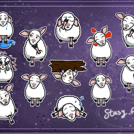 Sticker pack Sheep