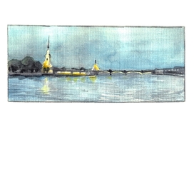 Memories of St Petersburg, watercolour 