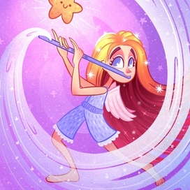 Magic Song: Angel, Flute and Star