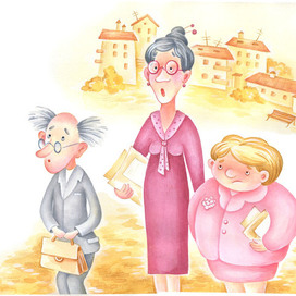 illustration for the book "Vera and Anfisa go to school"