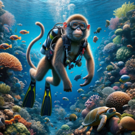 Monkey in the Sea