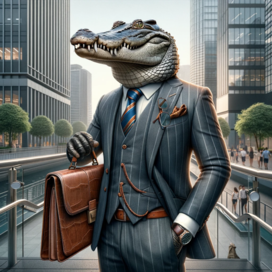 Crocodile Businessman