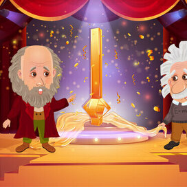 Charles Darwin and Albert Einstein look at the pile of scope, and waited for the Venus de Milo